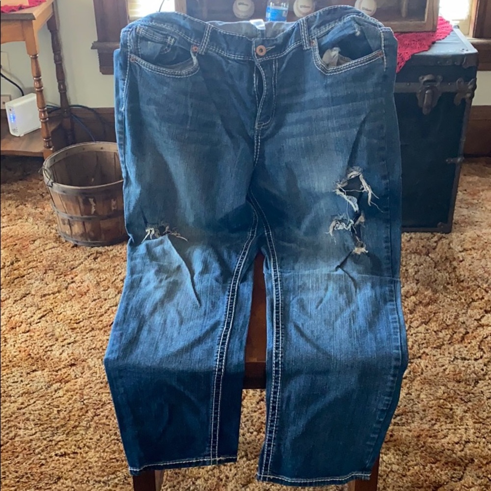 Maurices Straight Jeans Destroyed